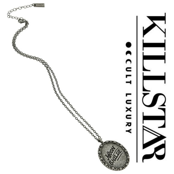Killstar ✦ Moon Childe Necklace ✦ Gothic Crescent Pendant on 20" Dark Chain - Picture 5 of 8
